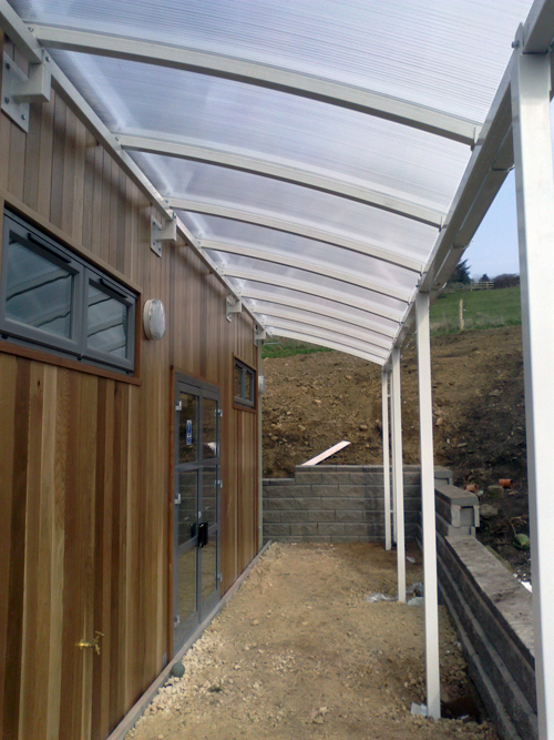 Curved Walkway Entrance Canopy